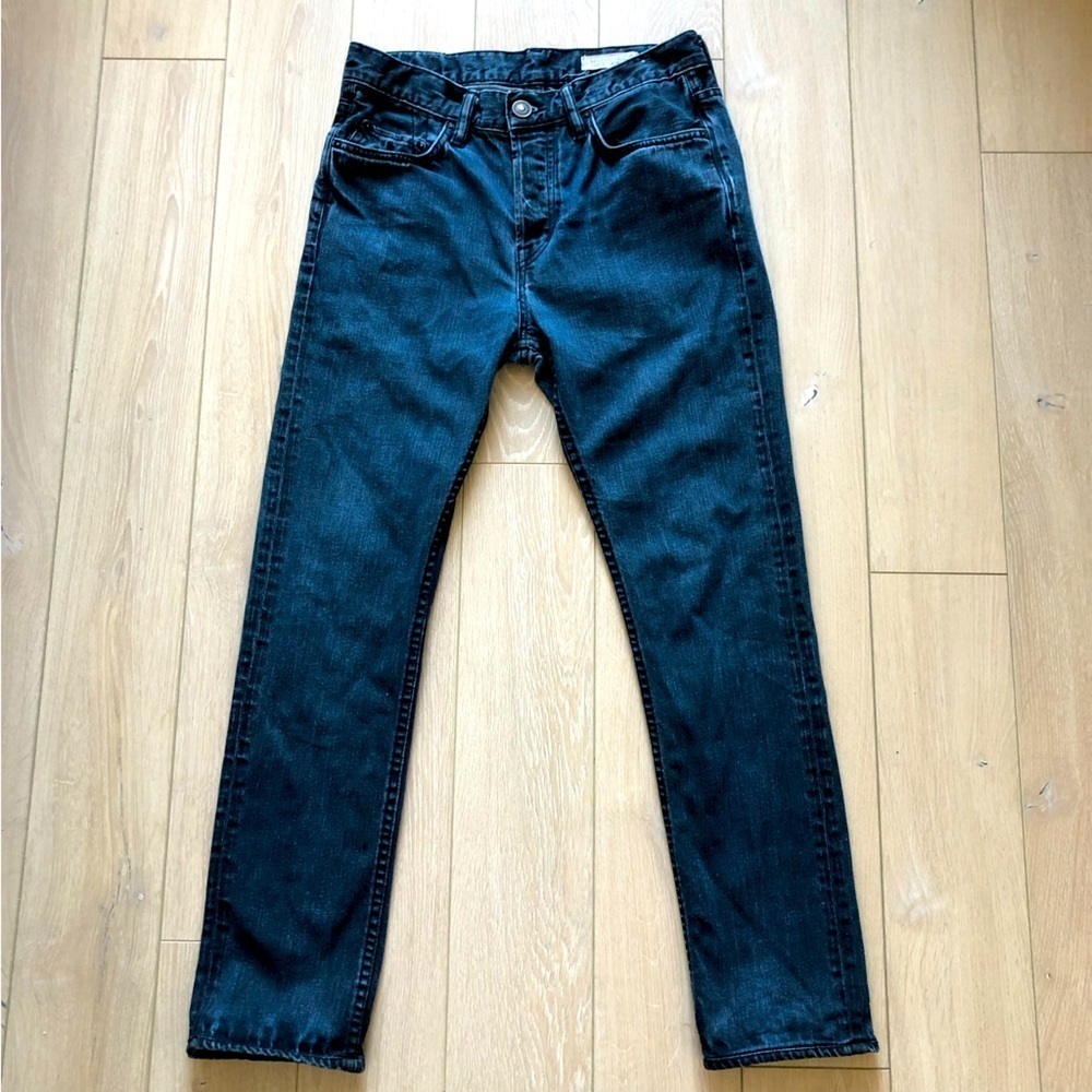 All Saints Dark Blue Straight Leg Jeans